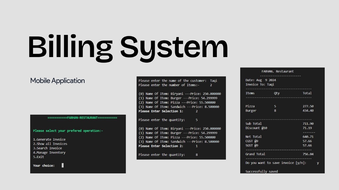 Billing System